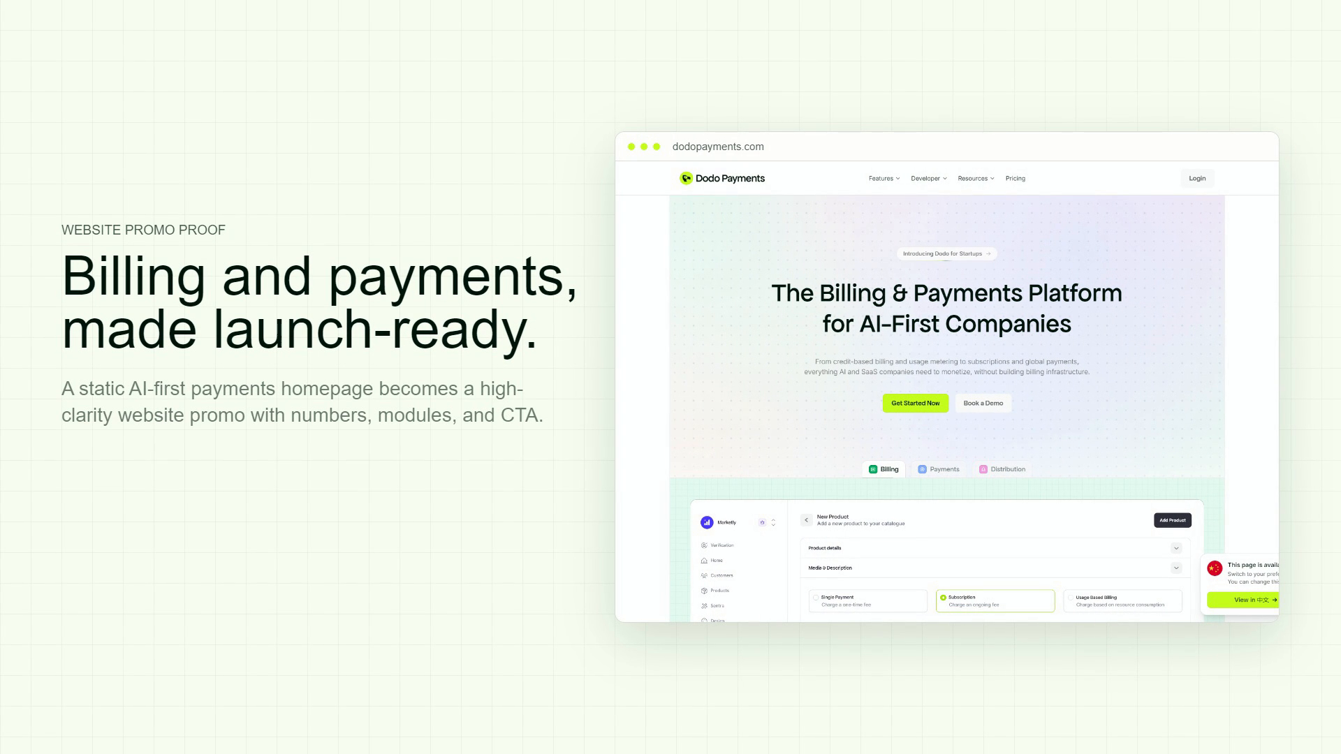 Dodo Payments Website Promo video thumbnail