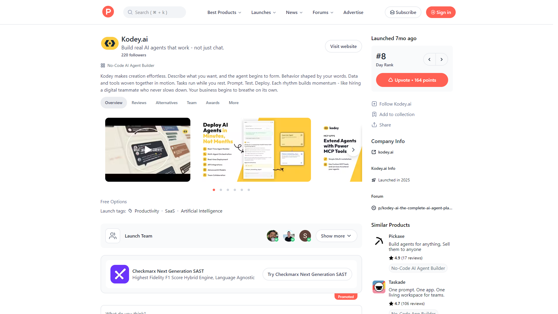 Kodey.ai Product Hunt source material